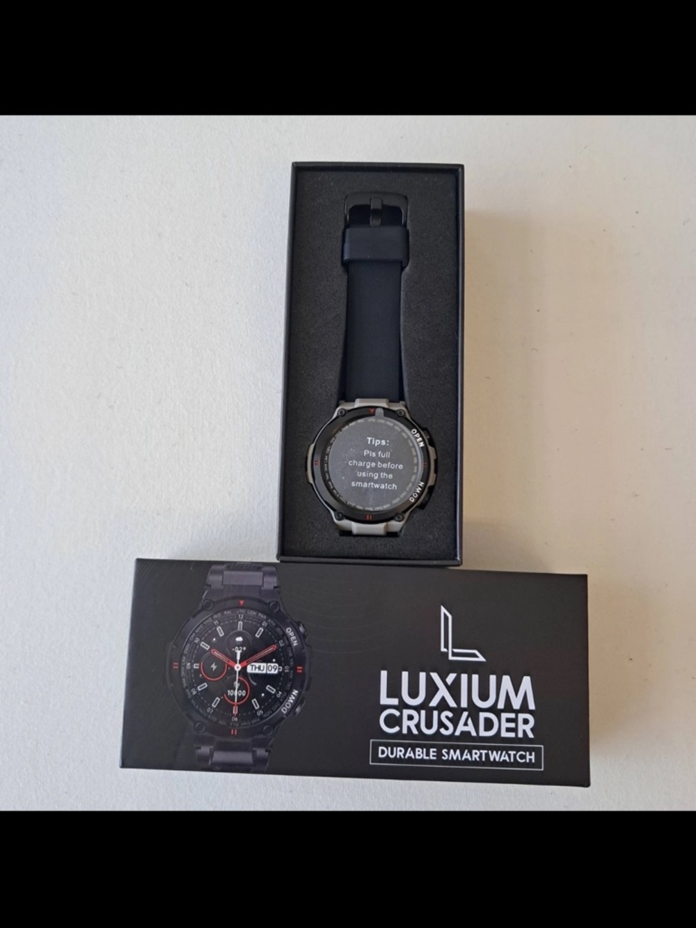 Luxium Crusader Durable Smartwatch - Black